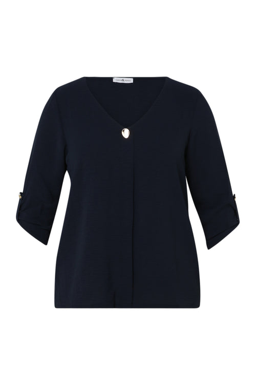 Einfarbige Bluse-Paprika-10