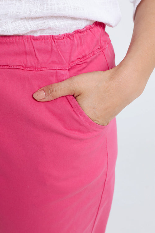 Unifarbene 7/8-Chinohose mit locker geschnittenen Hosenbeinen-Paprika-4