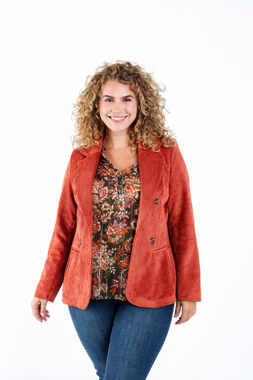 Blazer aus Samt-Paprika-1