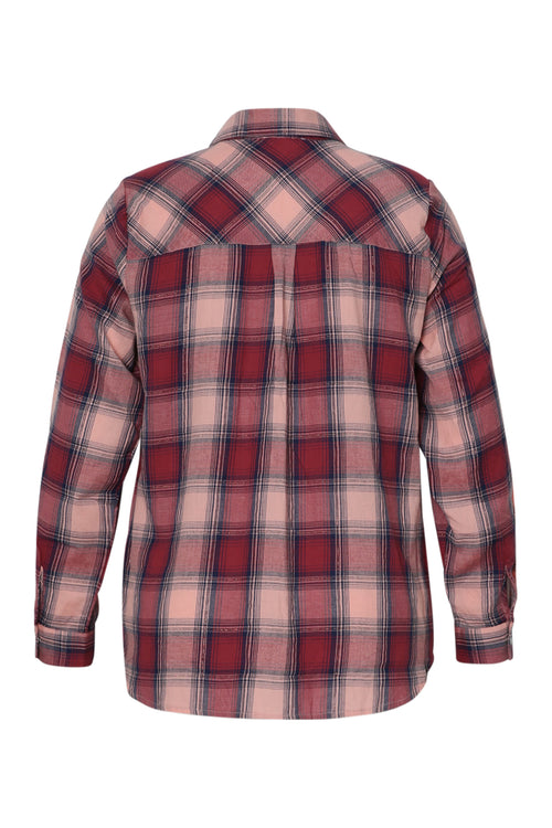 Chemise en coton à carreaux avec lurex-Paprika-2
