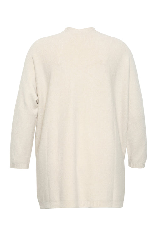 Langer Cardigan aus einfarbiger Viskose-Paprika-1