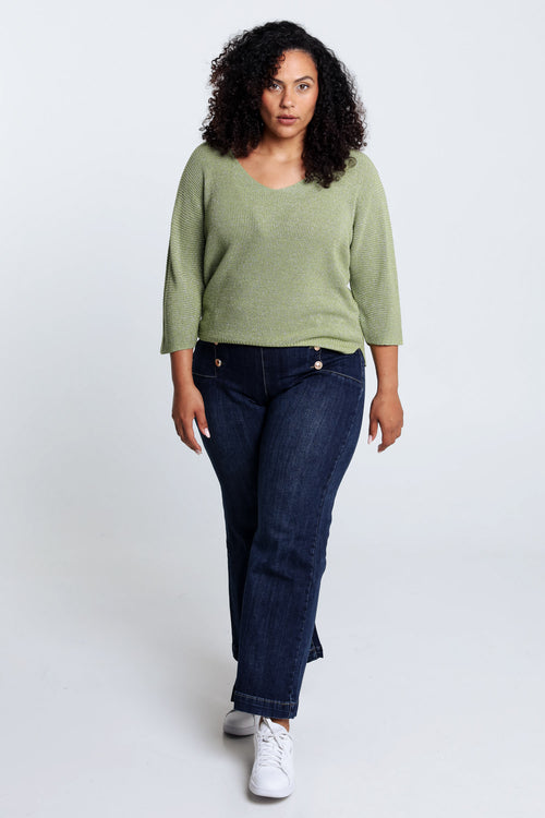 Unifarbener Pullover mit Lurex-Paprika-9