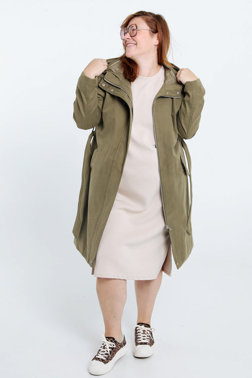 Trench zippé à capuche-Paprika-7