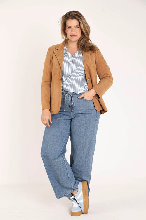 Uni Blazer mit Wildleder-Effekt-Paprika-9