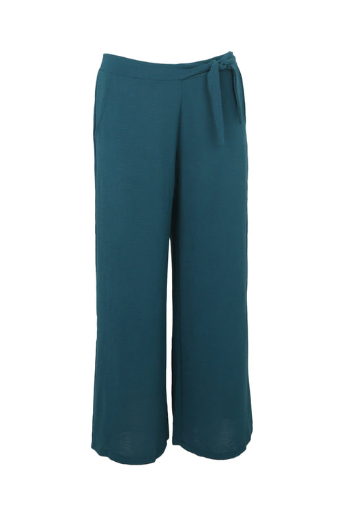 Locker geschnittene, unifarbene Hose mit geknöpftem Gürtel-Paprika-8