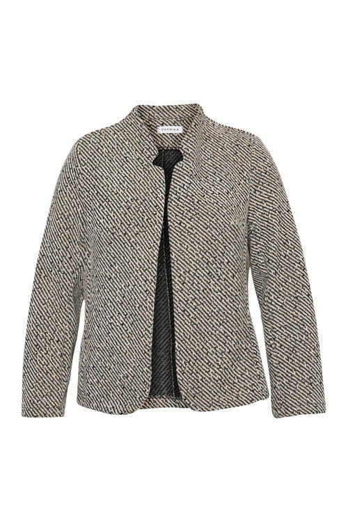Zweifarbige Jacquard-Jacke mit Lurex-Paprika-1