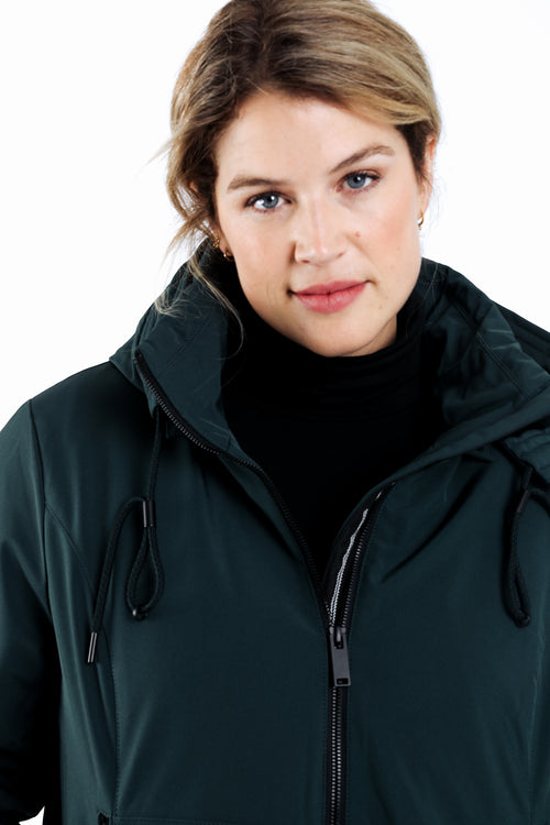 Parka unie avec capuche-Paprika-5