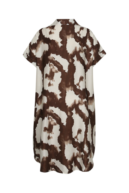 Kleid aus Viskose mit Satin-Effekt und Animal-Print-Paprika-11