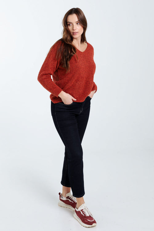 7/8-Jeans in Slim-Fit-Passform „Louise“-Paprika-8