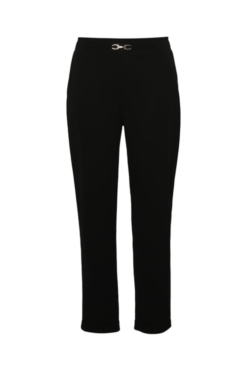Einfarbige Hose mit Schmuckdetail-Paprika-7