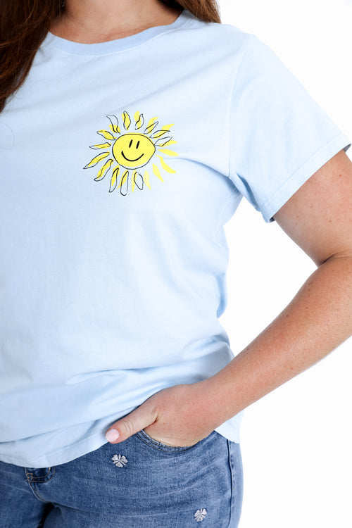 Ein einfarbiges Baumwoll-T-Shirt mit Sonnenprint-Paprika-5