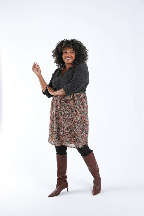 2-in-1 Kleid mit grafischem Print-Paprika-7