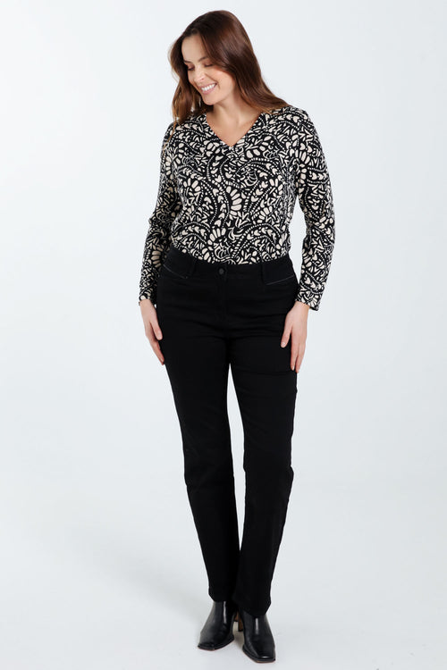 Pantalon droit Mia L32-Paprika-9