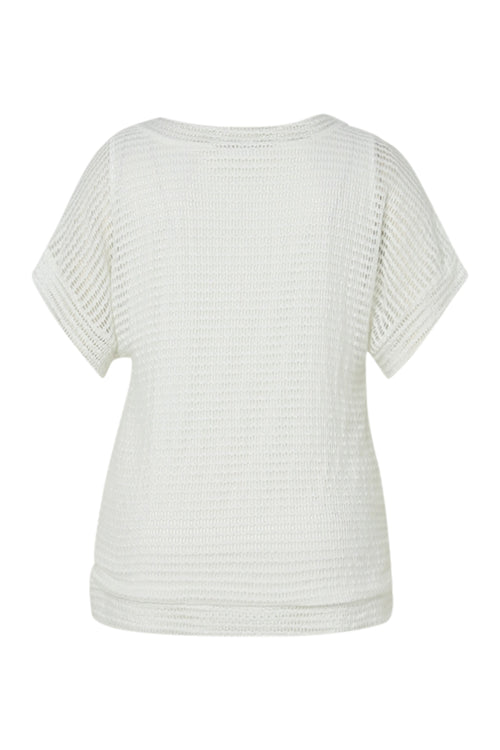 T-Shirt aus einfarbigem Netz-Paprika-11