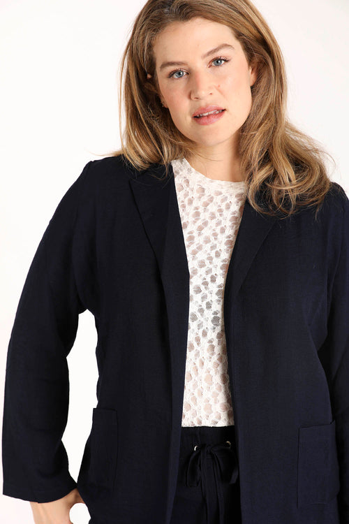 Weicher Blazer aus einfarbiger Viskose-Paprika-6