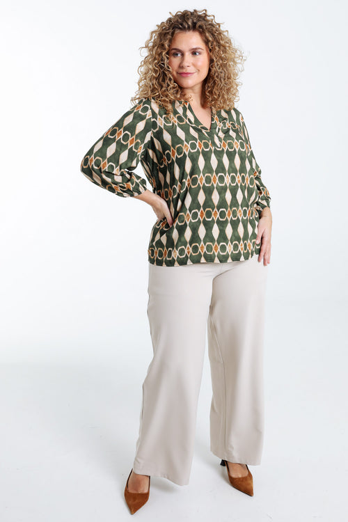Bluse aus Viskose mit grafischem Print-Paprika-9