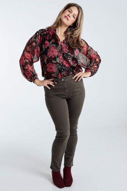 Slim-Fit-Hose „Louise“ L32 mit Strass-Paprika-7