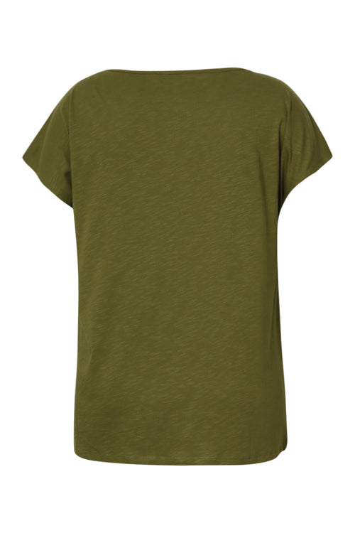Uni Baumwoll-T-Shirt „Enjoy“ mit Pailletten-Paprika-11