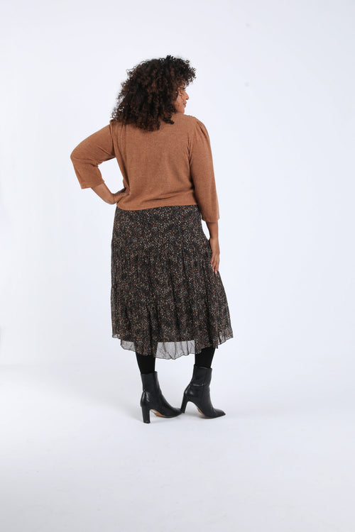 2-in-1 Kleid mit Blumenmuster-Paprika-2