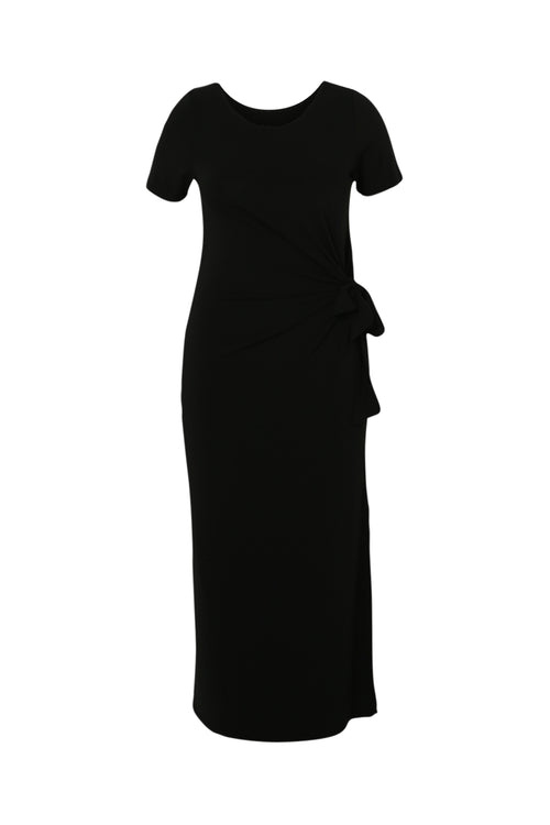 Schlichtes Strickkleid mit Schleife-Paprika-10