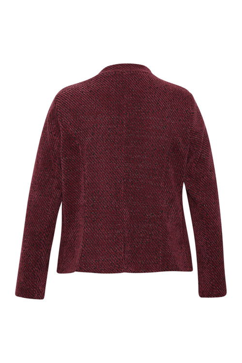 Zweifarbige Jacquard-Jacke mit Lurex-Paprika-2