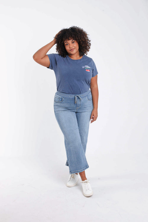 Jegging large Lolly 7/8 en denim-Paprika-8