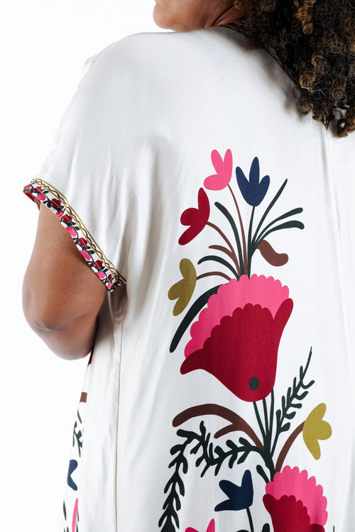 Kleid aus bedrucktem Viskosestoff im Folklore-Stil-Paprika-6