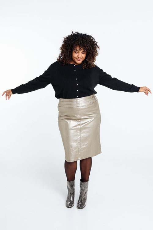 Kurzer einfarbiger Rock-Paprika-8