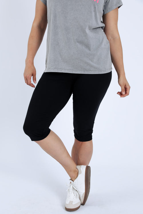 Corsaire legging en coton uni-Paprika-1