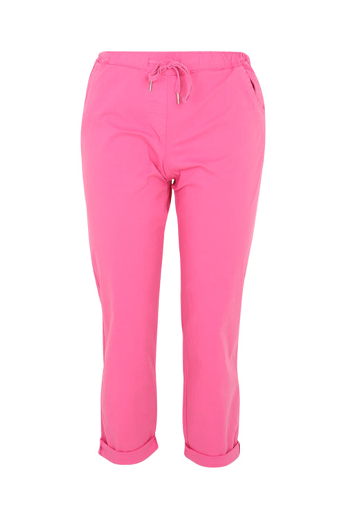 Unifarbene 7/8-Chinohose mit locker geschnittenen Hosenbeinen-Paprika-9