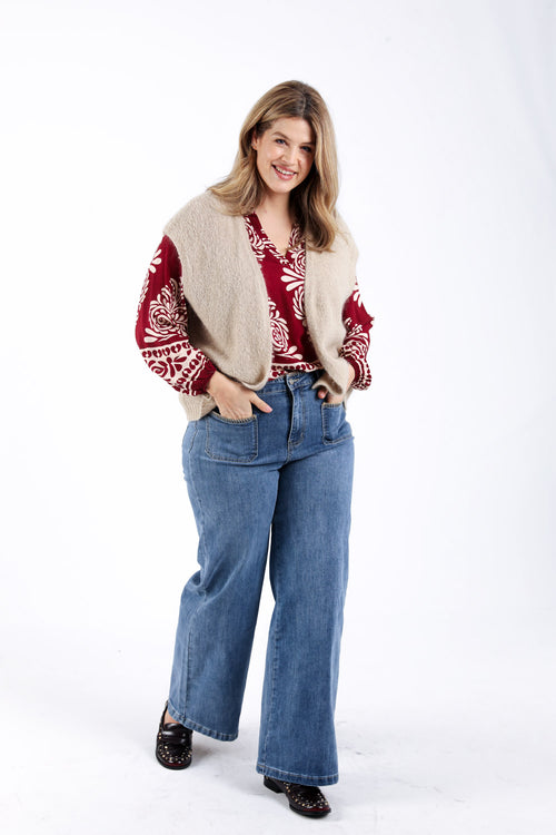 Jeans Elodie mit Taschen und Stickerei-Detail-Paprika-8