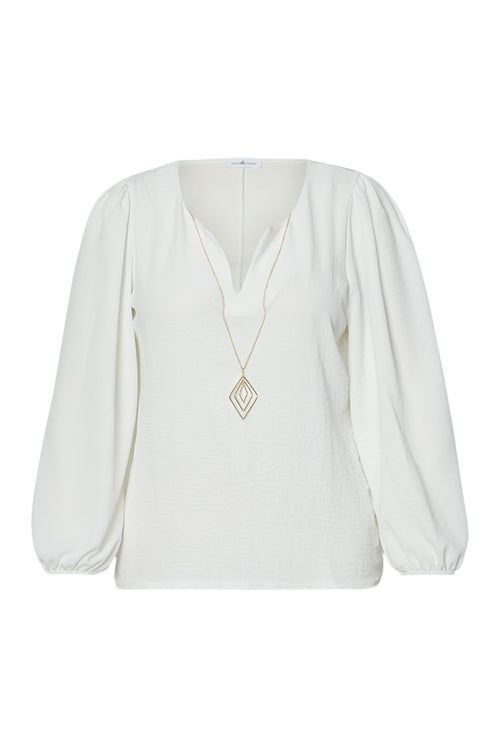 T-shirt bi-matière uni avec collier-Paprika-7