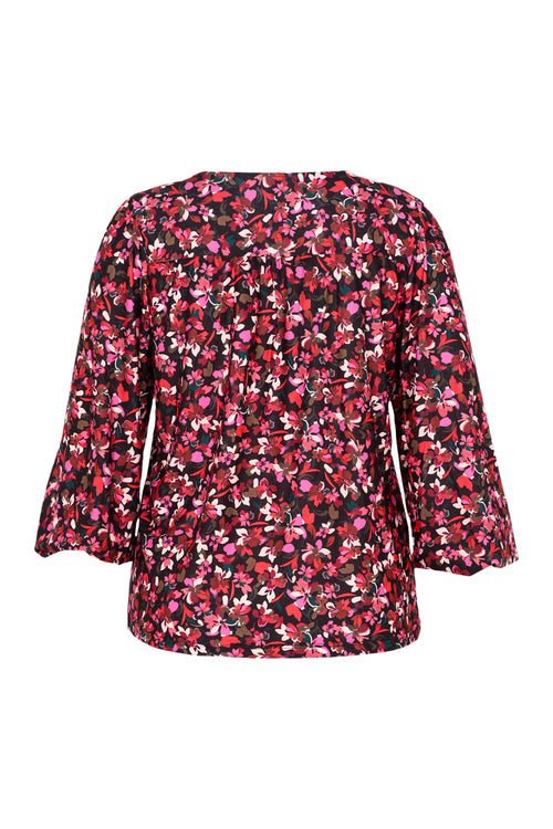 T-shirt à imprimé floral-Paprika-11