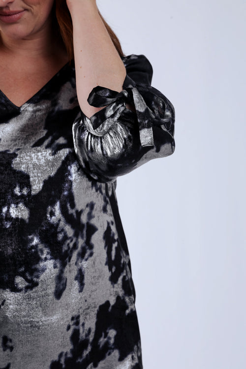 Satiniert wirkende Bluse im Tie-Dye-Stil-Paprika-4