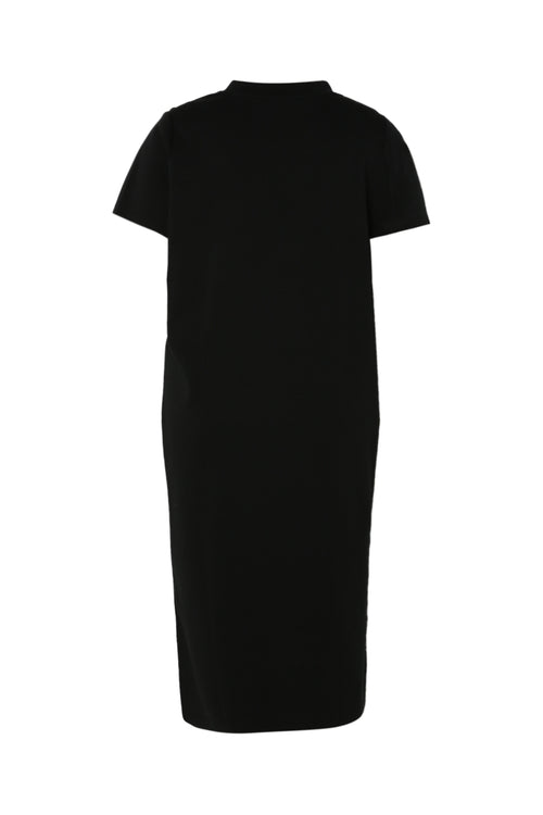 Lange unifarbene Viskosekleid-Paprika-11