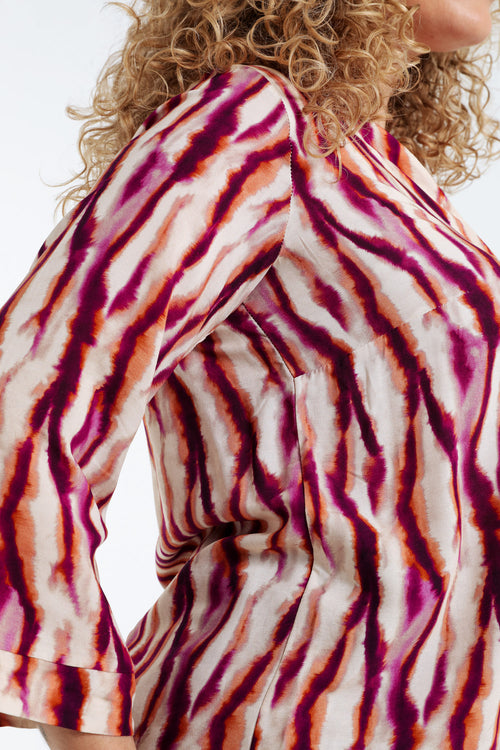 Bluse aus Viskose mit Tie-Dye-Print-Paprika-5
