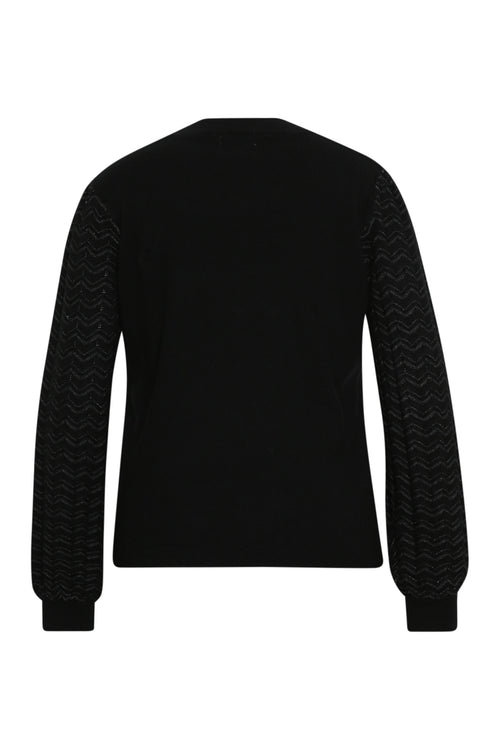 Pull uni avec manches chevrons-Paprika-2