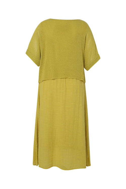 Kleid 2in1 aus einfarbigem Baumwollgaze-Paprika-11