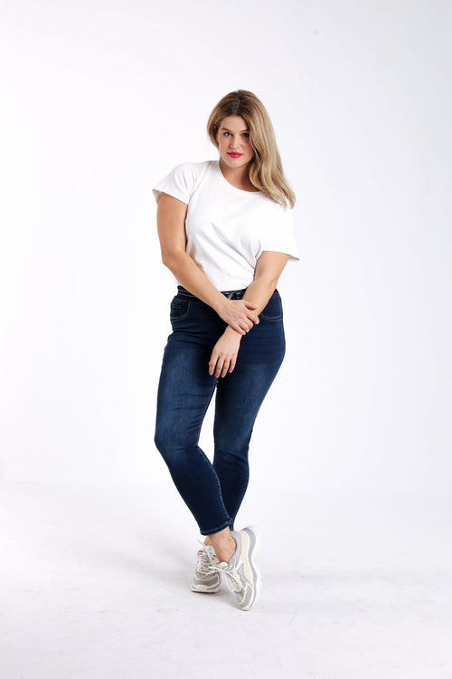 Slim Jegging Lolly 7/8 aus Denim-Paprika-7