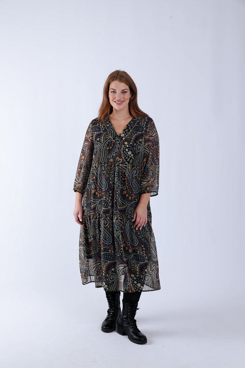 Kleid mit Paisley-Muster-Paprika-8