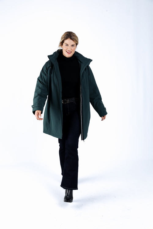 Parka unie avec capuche-Paprika-9