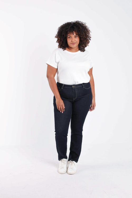 Slim-Fit-Jeans „Louise“ L32 mit 5 Taschen-Paprika-8