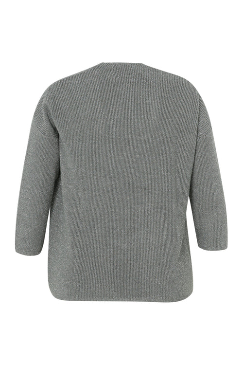 Kurzer, unifarbener Cardigan aus Viskose mit Lurex-Paprika-11