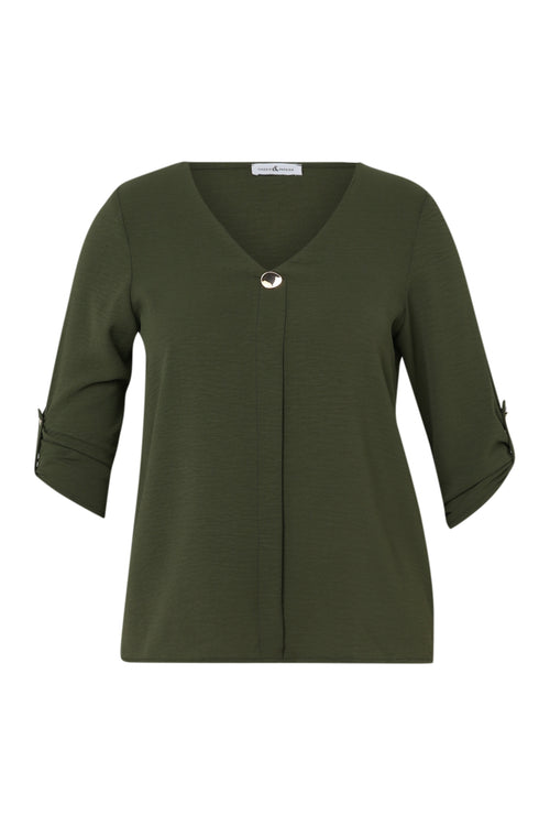Einfarbige Bluse-Paprika-10