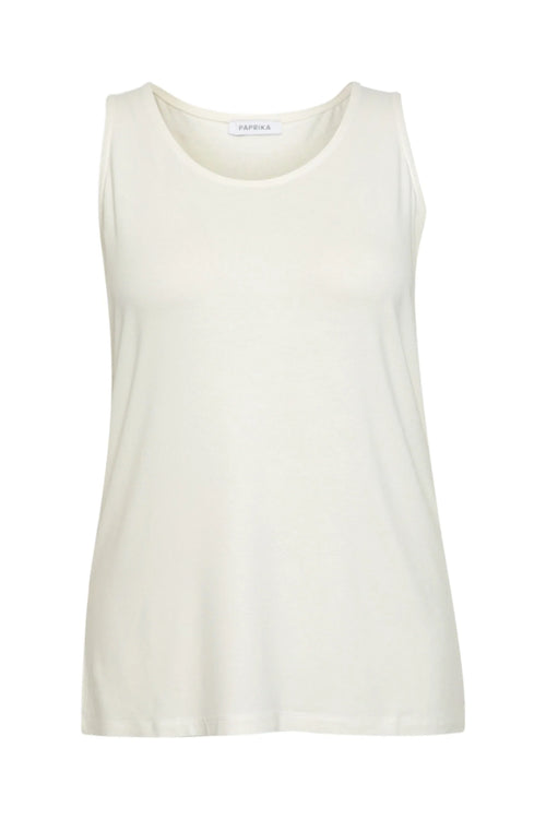 Uni Tanktop aus Viskose-Paprika-5