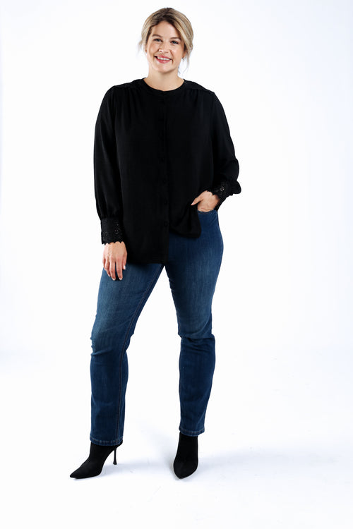 Uni-Bluse mit Spitze-Paprika-8