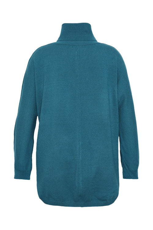 Uni Rollkragen-Tunika-Pullover-Paprika-9