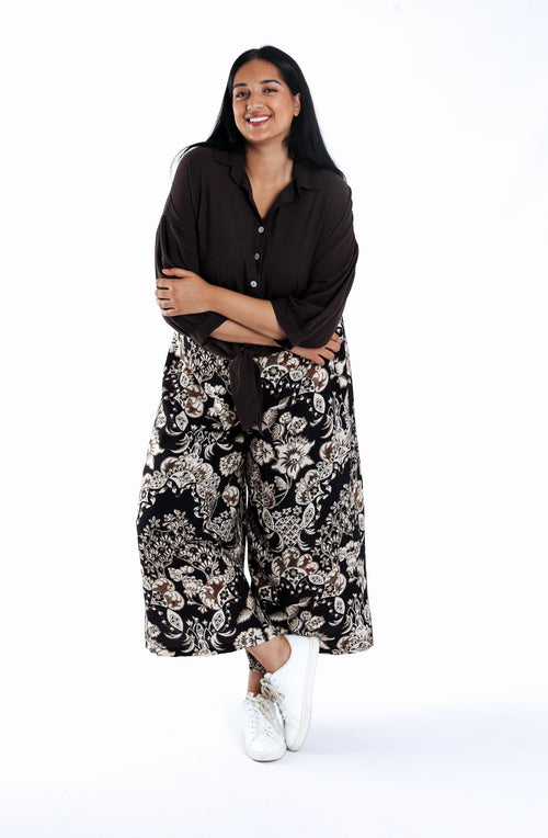 Weite Hose aus Viskose mit Paisley-Muster-Paprika-4