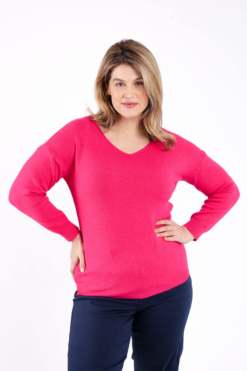 Pullover aus einfarbiger Viskose-Paprika-2