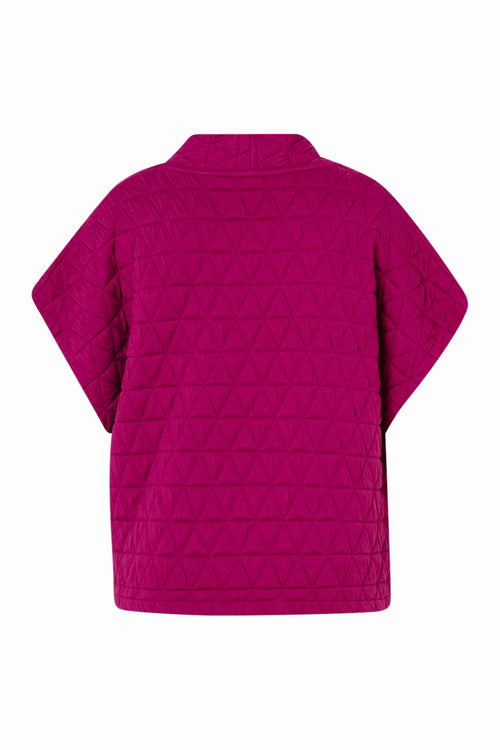 Wattierte einfarbige Kimono-Jacke-Paprika-11